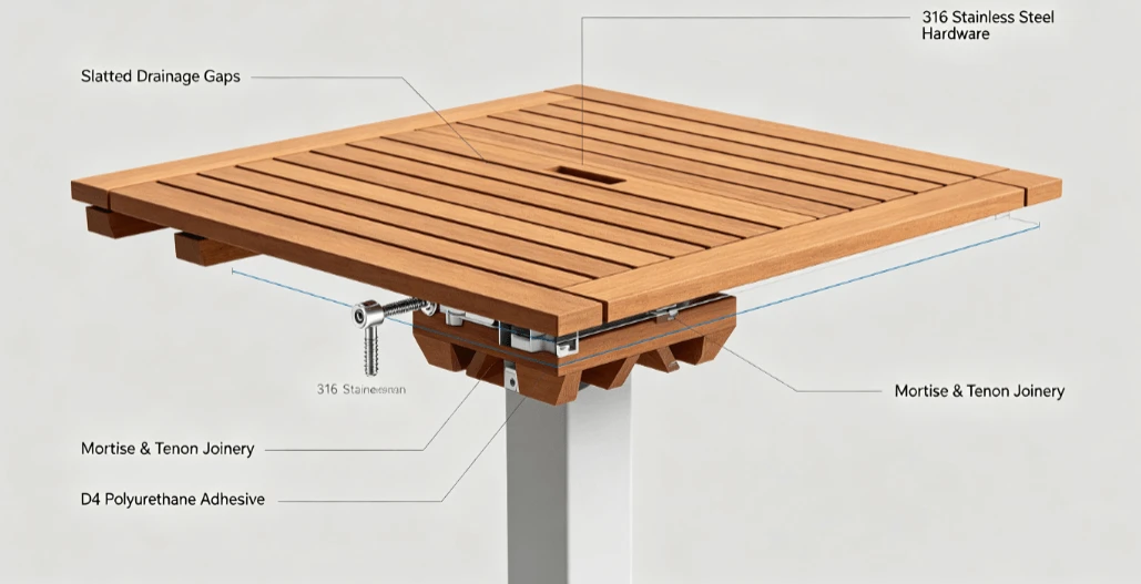 Can Teak Bistro Tables Be Permanently Left Outdoors in Rain and Sun? Can Teak Bistro Tables Be Permanently Left Outdoors in Rain and Sun?