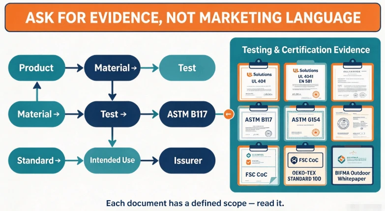 Resort Patio Furniture Manufacturer: Ask For Evidence, Not Marketing Language Resort Patio Furniture Manufacturer: Ask For Evidence, Not Marketing Language