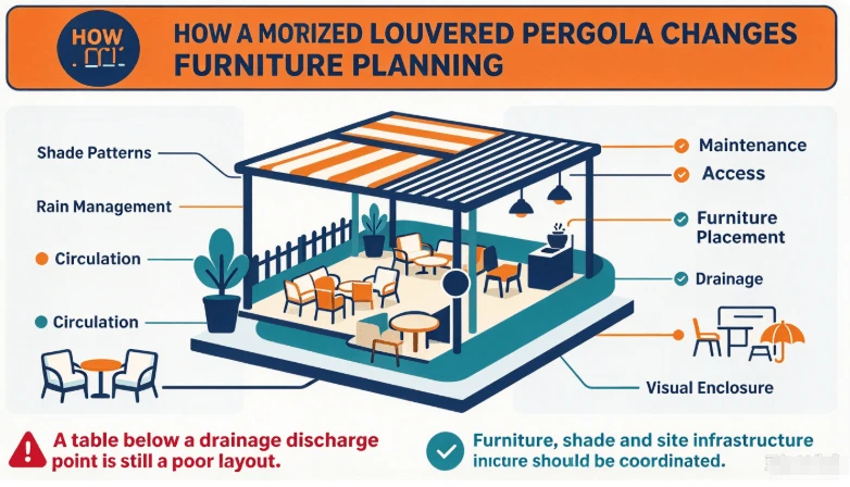 How A Motorized Louvered Pergola Changes Furniture Planning How A Motorized Louvered Pergola Changes Furniture Planning