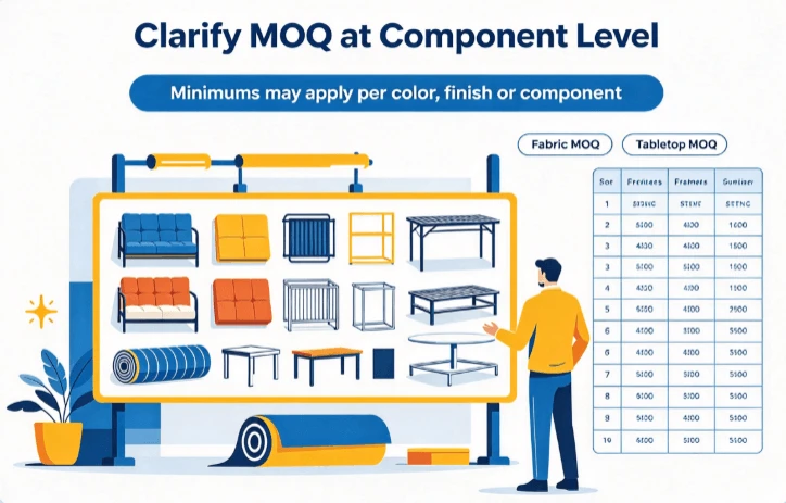 MOQ For Custom Outdoor Furniture: What Buyers Should Know MOQ For Custom Outdoor Furniture: What Buyers Should Know