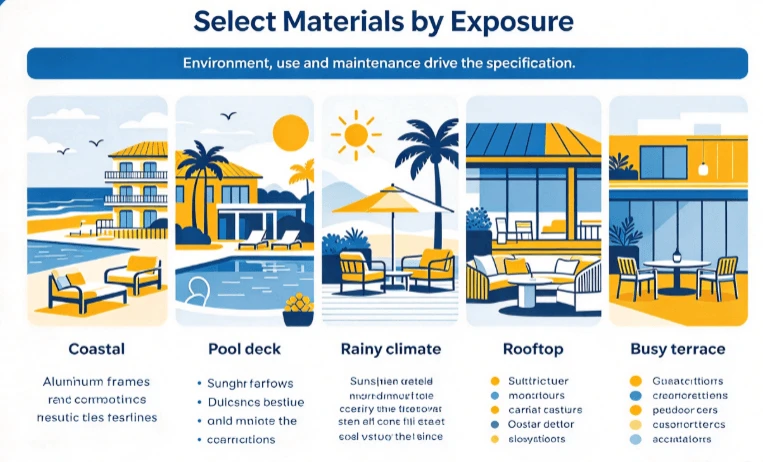 Material Selection For Commercial Grade Outdoor Furniture Material Selection For Commercial Grade Outdoor Furniture