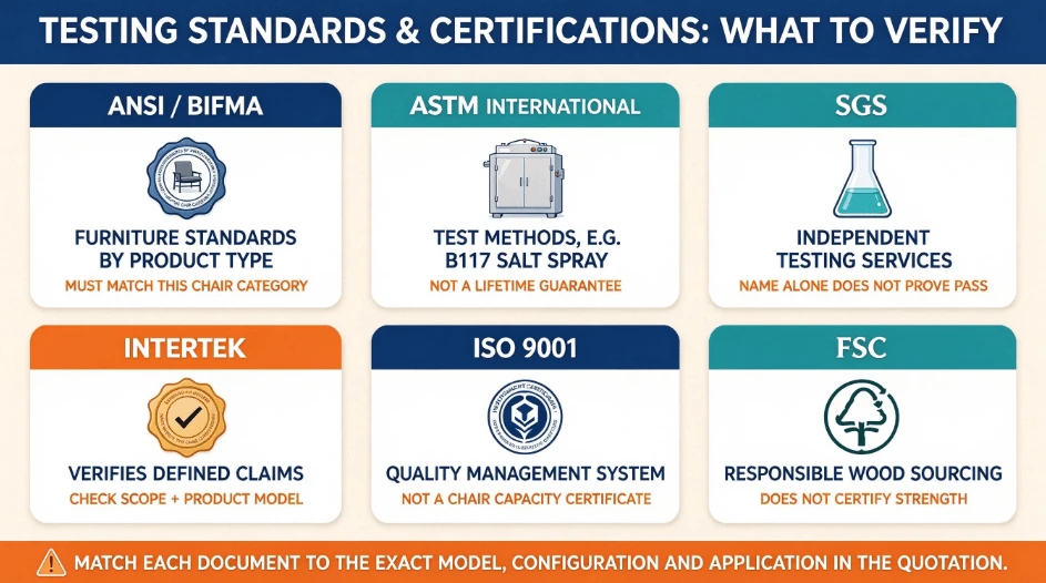 Testing Standards And Certification: What Should A Commercial Buyer Verify? Testing Standards And Certification: What Should A Commercial Buyer Verify?