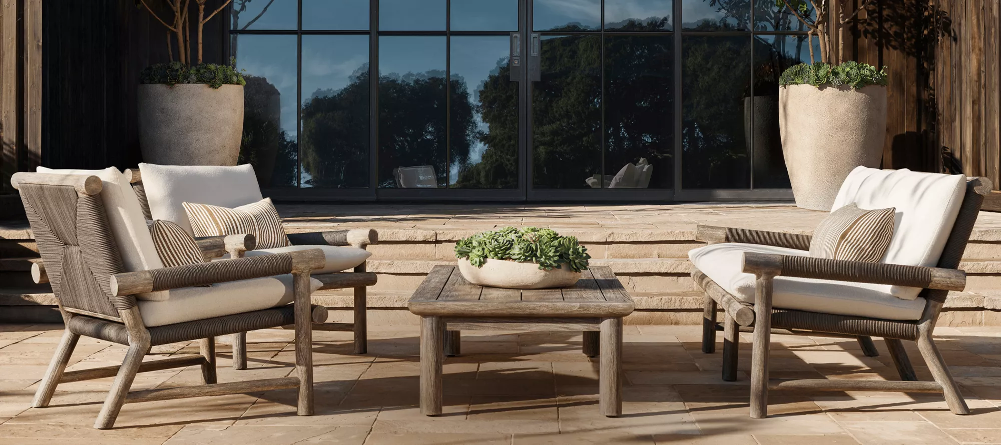 Premium Lindon Teak Outdoor Sofa Set | Howvin Furniture