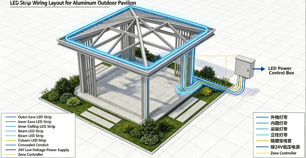 embedded lighting for pergola embedded lighting for pergola