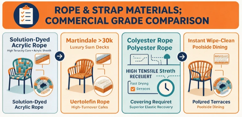 ROPE & STRAP MATERIALS;COMMERCIAL GRADE COMPARISON ROPE & STRAP MATERIALS;COMMERCIAL GRADE COMPARISON