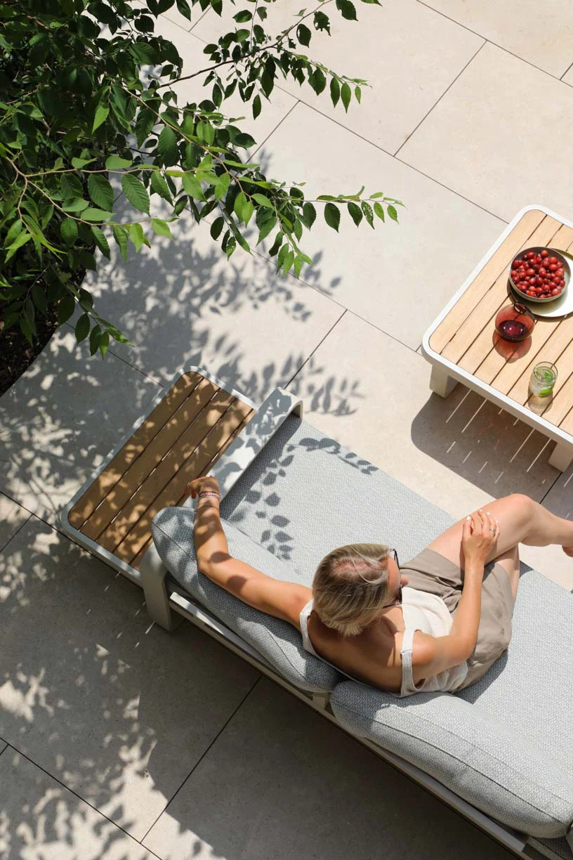 Aluminum & Weather-Resistant Fabric Outdoor Sectional Sofa For Poolside & Garden Lounge