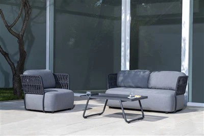 Aveline Luxury Handcrafted Rope Weave Outdoor Sofa