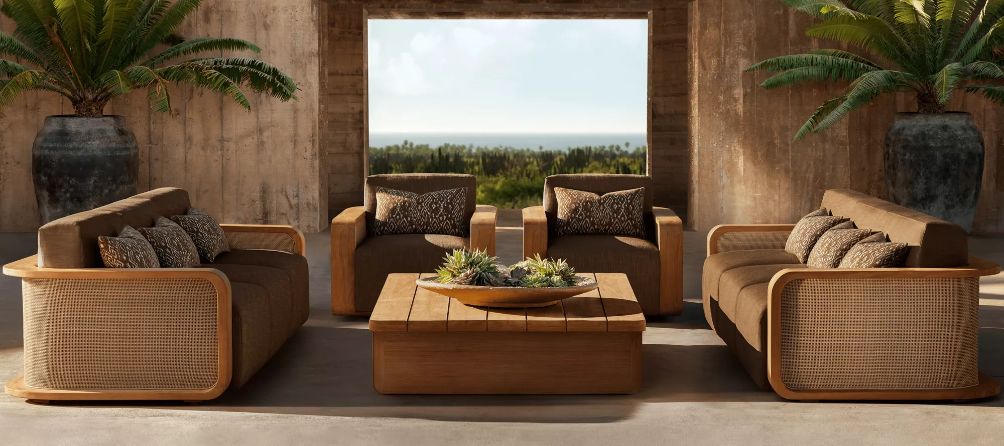 Santiago Luxury Teak Outdoor Sofa Set | Howvin Furniture