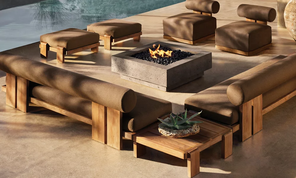 Luxury Vigo Teaks Outdoor Sofa Set For Commercial Lounges