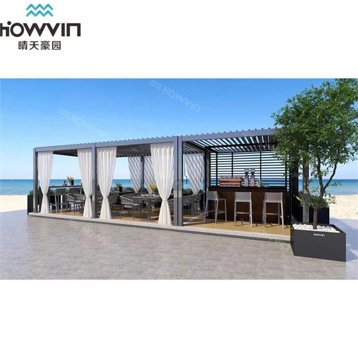 Rainproof Aluminium Bioclimatic Pergolas Terrace Patio Covers