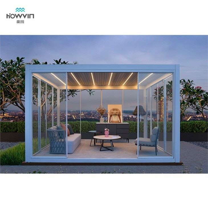 Metal Pergola With Slatted Roof