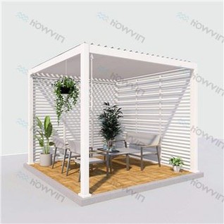 Outdoor Customized Sunshade Modern Side Screen Pergola Aluminum Patio Roof Profiles