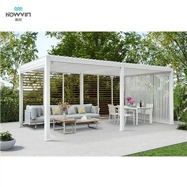 Waterproof Patio Cover Motorized Retractable Aluminum Pergola with Rain Sensor