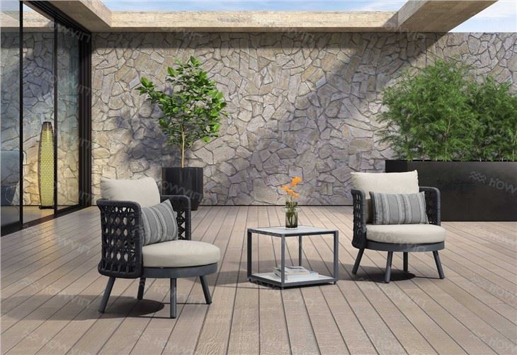 Howvin Outdoor Dining Table And Chair Combination Modern Simple Courtyard Garden Outdoor Balcony Rectangular Dining Table Light Luxury Table And Chair