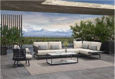 Howvin Outdoor Woven Rope Leisure Sofa Outdoor Garden Courtyard Waterproof Design Sofa